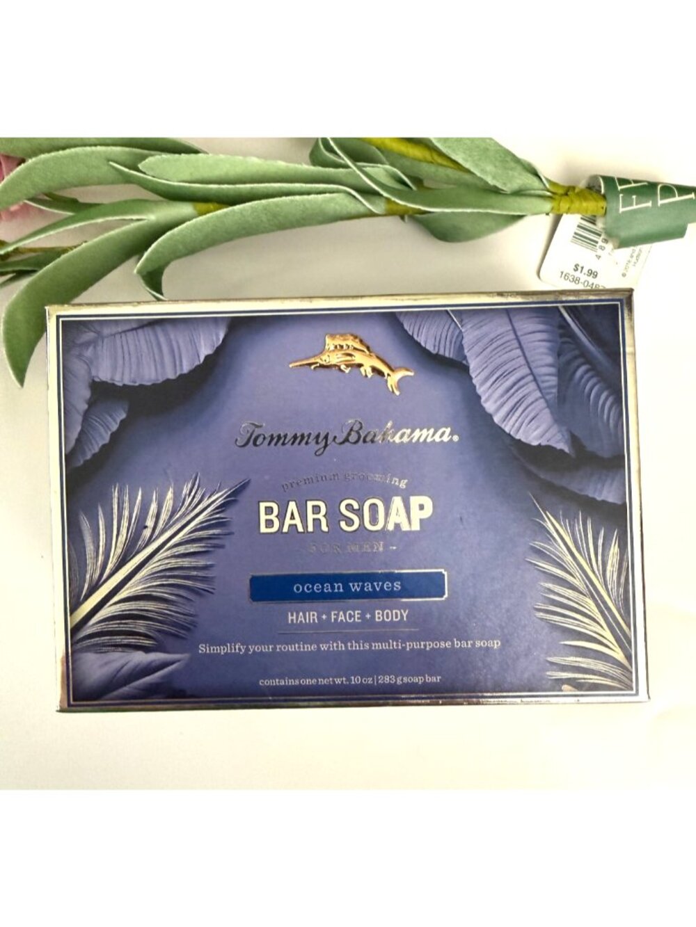Tommy Bahama Sea Surf Men's Luxury Jumbo Bar Soap 10 oz for Hair, Face Body